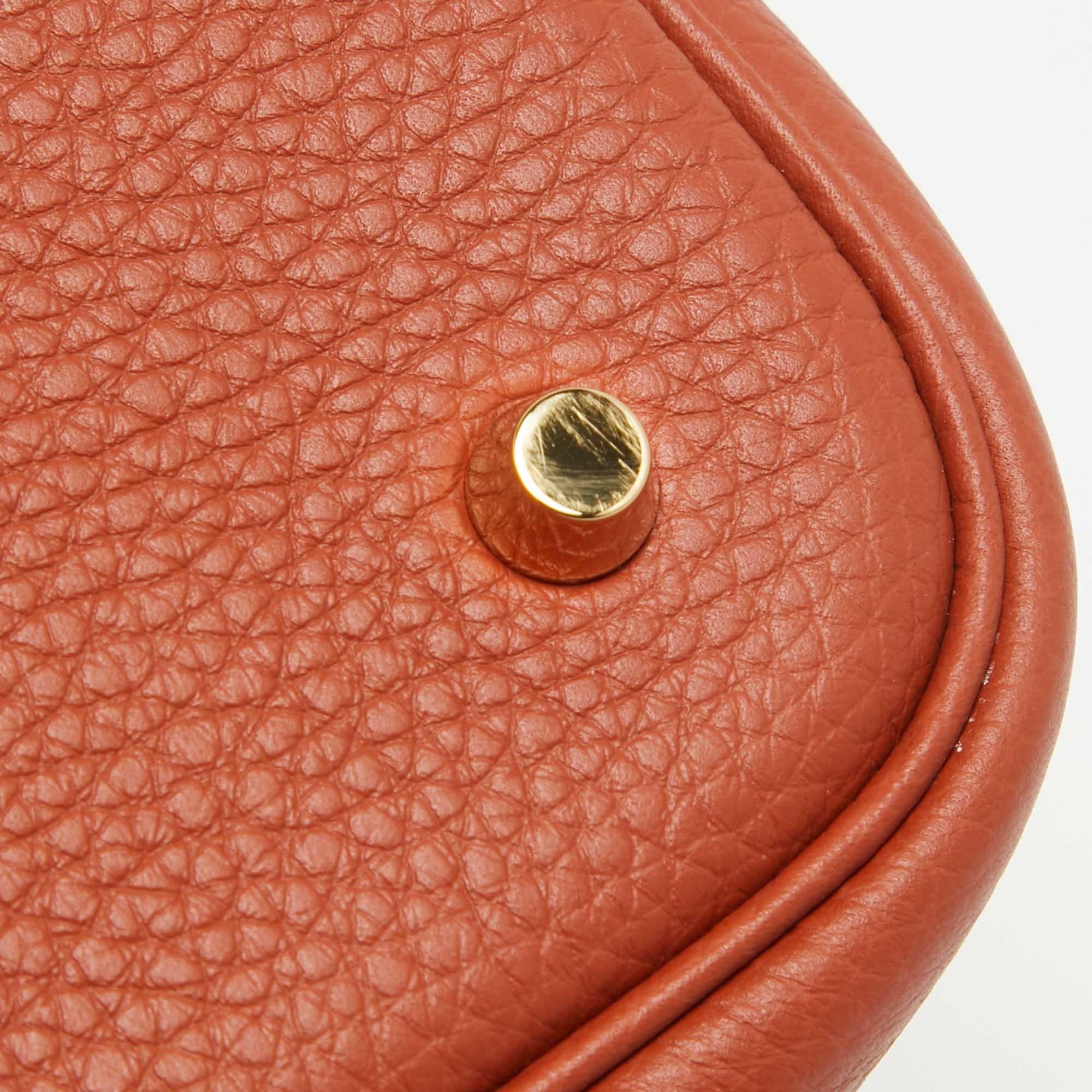 Hermès Cuivre Taurillon Clemence Leather Picotin Lock 22 Bag 2