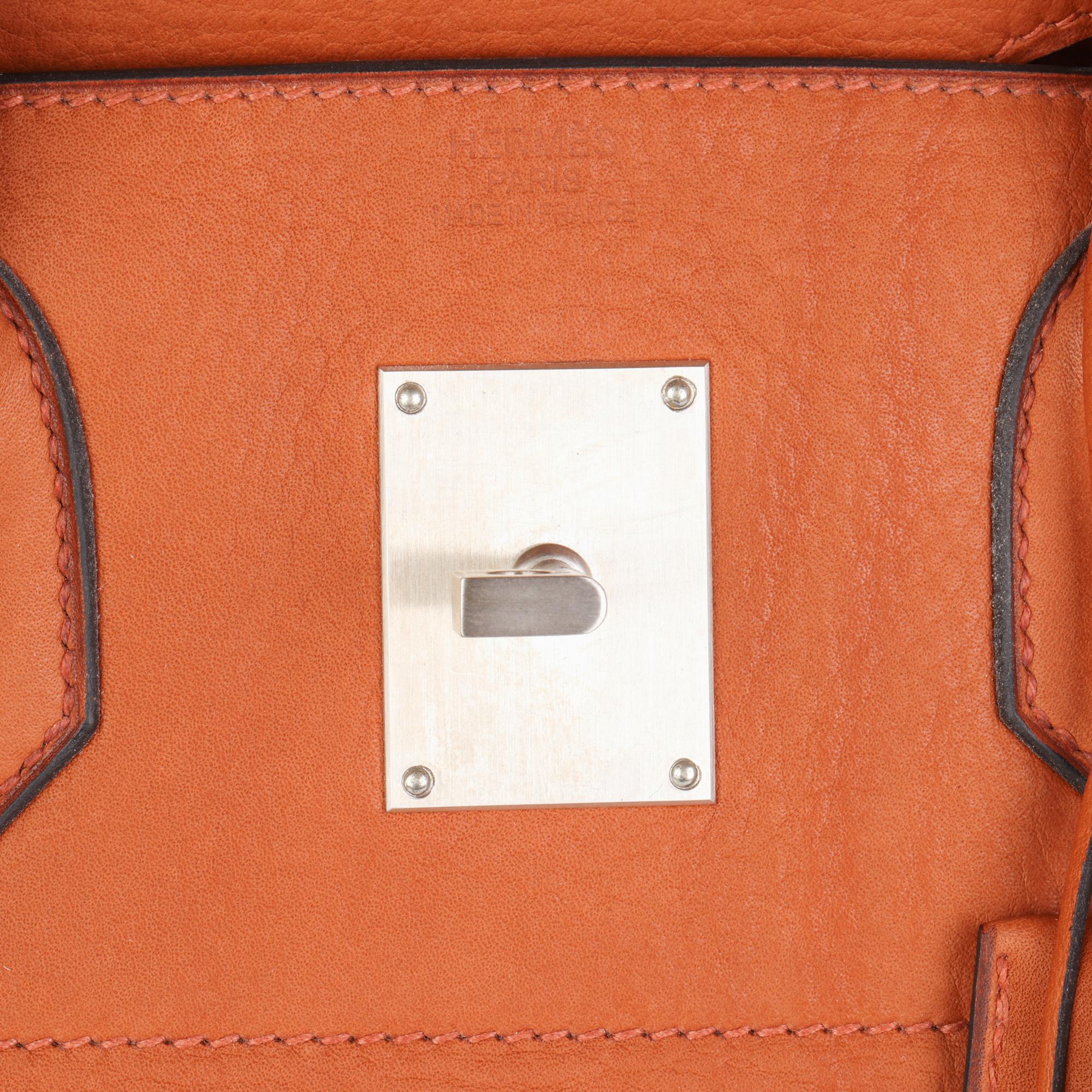 Hermès Cuivre Taurillon Saddle Leather Birkin 40cm HAC im Angebot 3