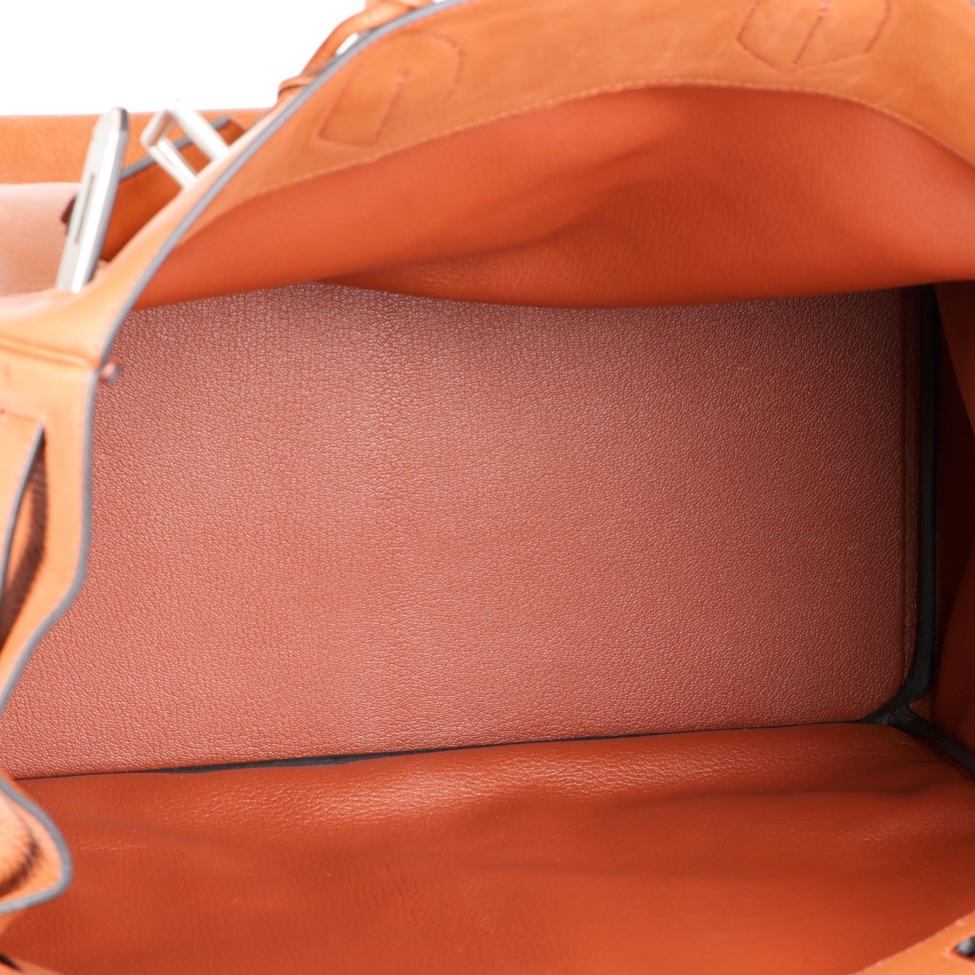 Hermès Cuivre Taurillon Saddle Leather Birkin 40cm HAC im Angebot 4