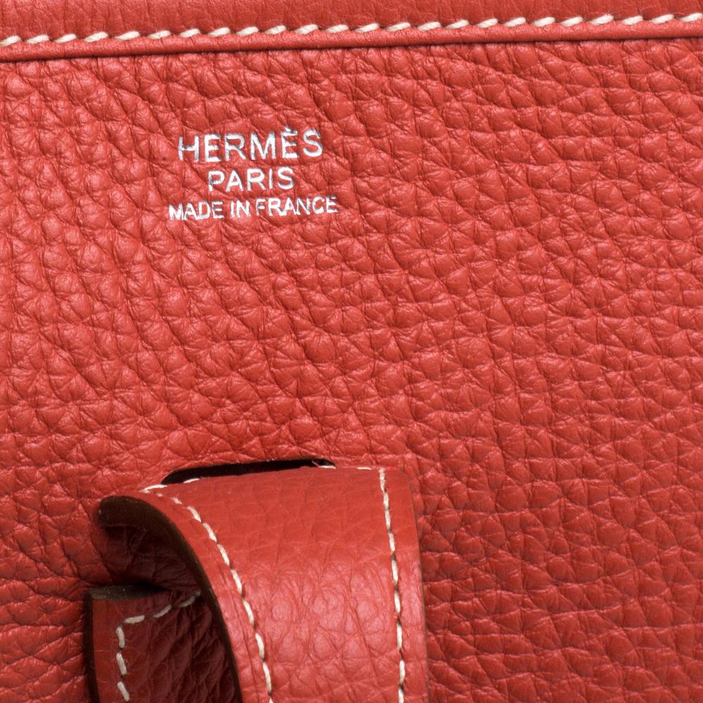 Hermes Cuivre Togo Leather Evelyne III PM Bag 4