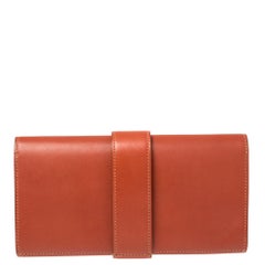 Hermes Cuivre Veau Tadelakt Leather Medor 23 Clutch