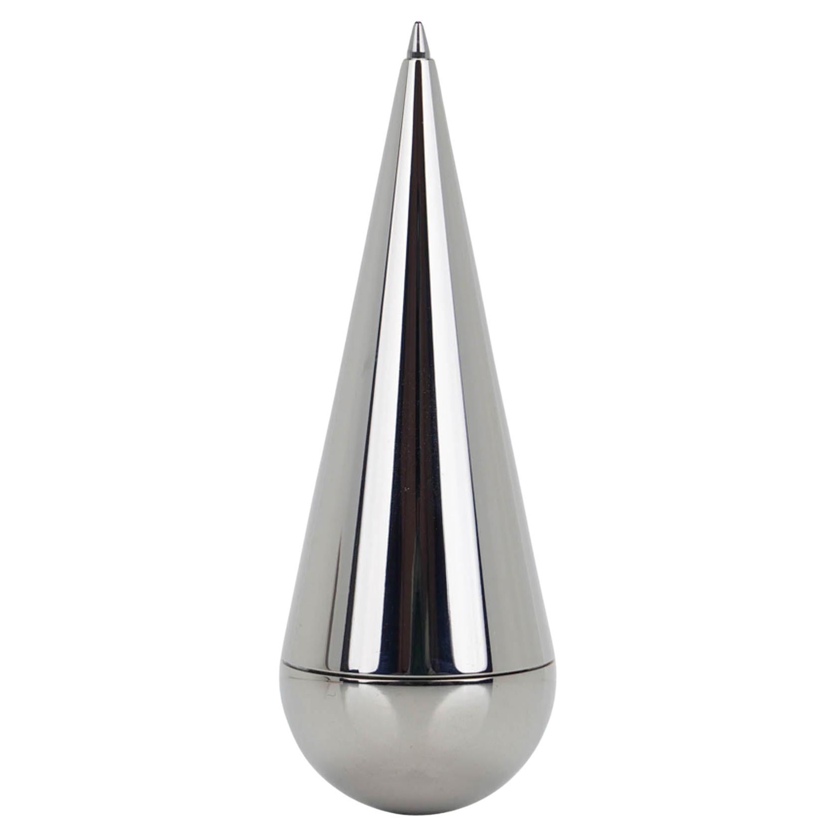 Hermes Culbuto Sellier Rollerball Pen Silver  For Sale