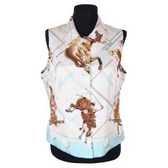 Gilet in seta Palm Beach Vintage di Hermes