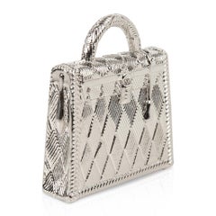Hermes Curiosite Kelly Charm Palladium Pendant / Bag Charm