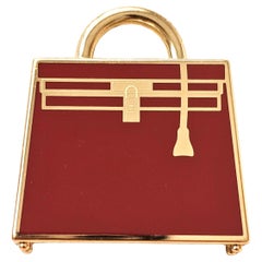 Hermès Curiosite Permabrass Kelly Bag Ciondolo o Charm Laque