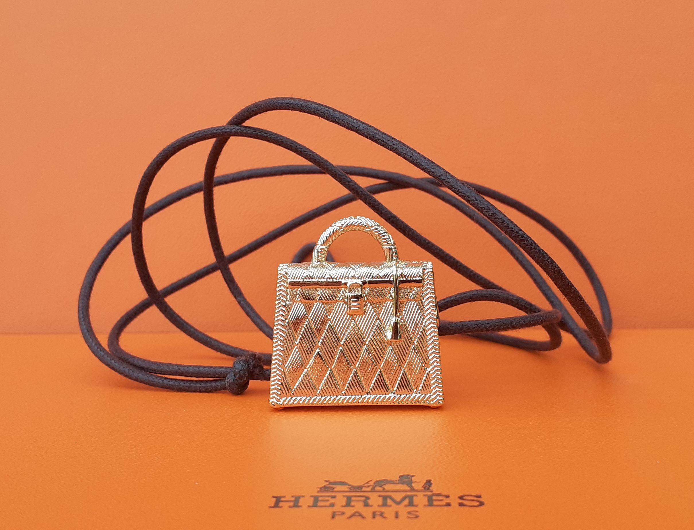hermes kelly leather necklace