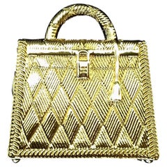 Hermès Curiosity - Pendentif sac Kelly - Métal Permabrass