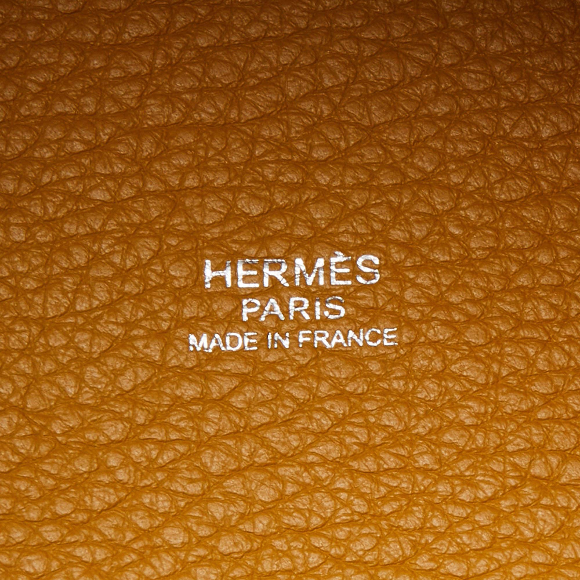 Hermès Curry Taurillon Clemence Leather Picotin Lock 22 Bag 6