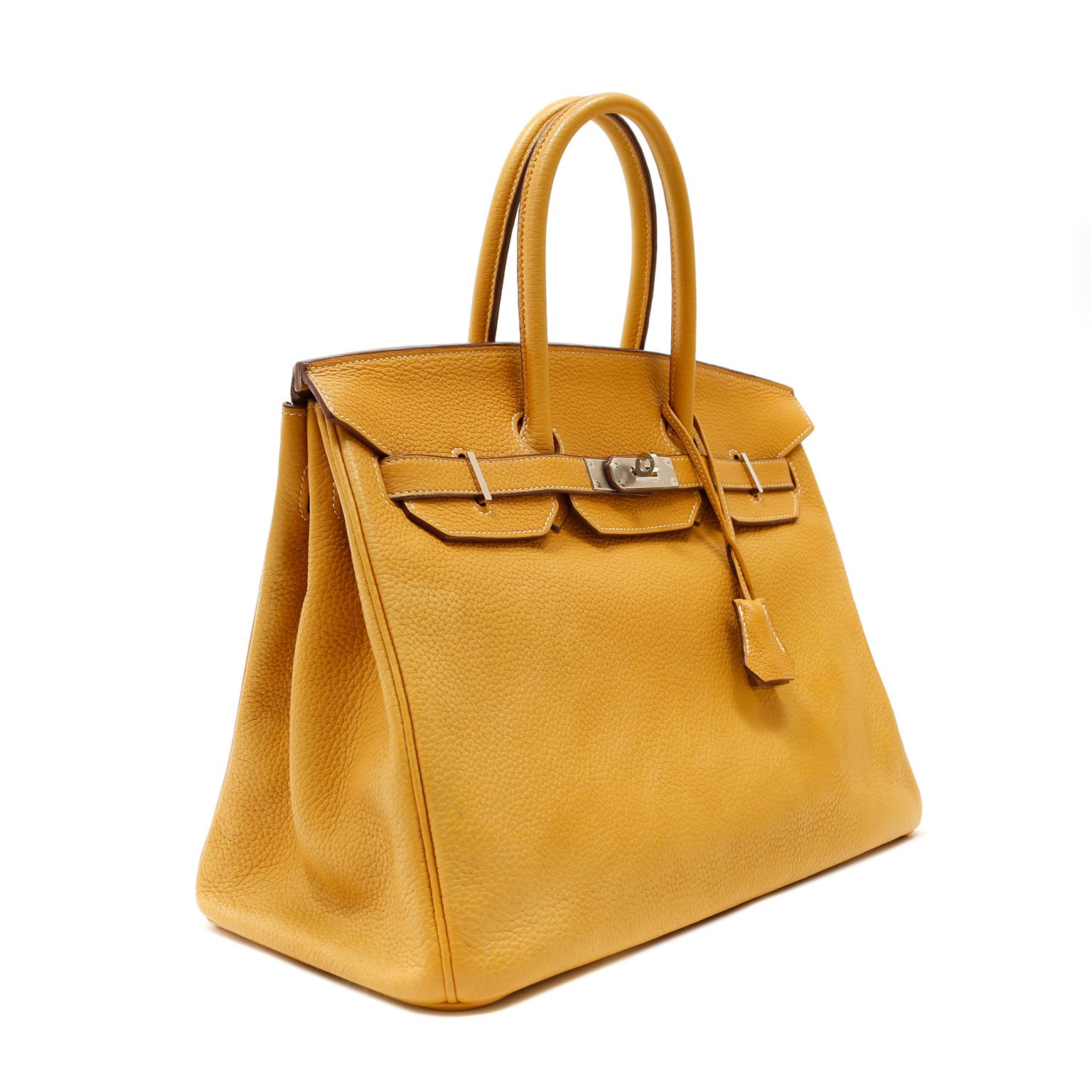 yellow birkin bag