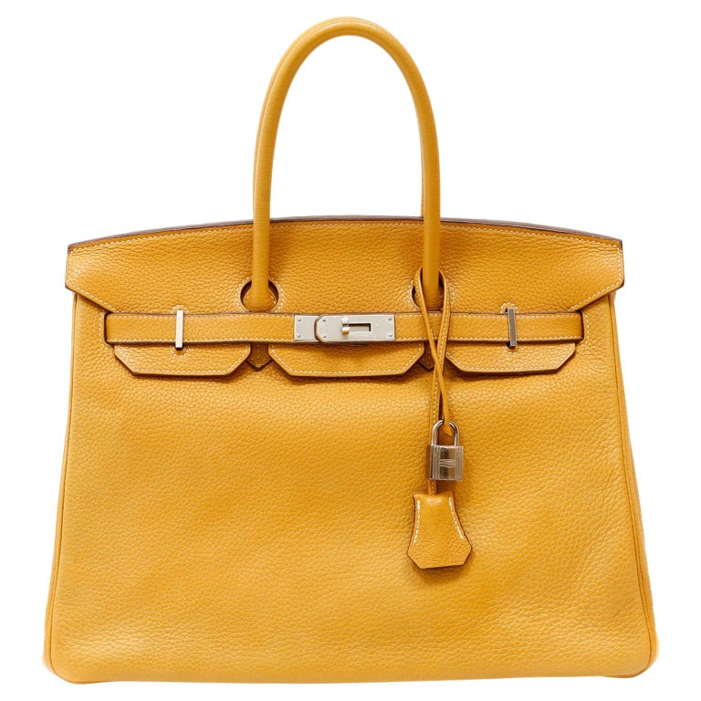 HERMES BIRKIN 40 Clemence leather Natural sable 〇Y Engraving Hand
