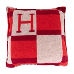 Hermes Cushion Avalon Bayadere PM Throw Pillow Rouge New