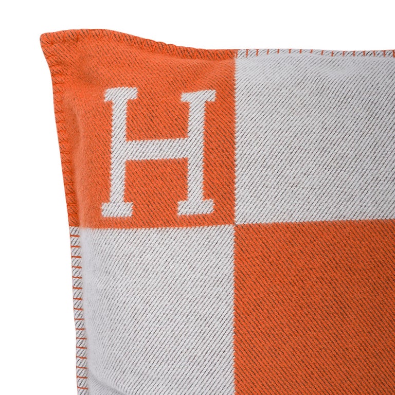 Hermes Cushion Avalon I PM Signature Orange Throw Pillow Cushion For