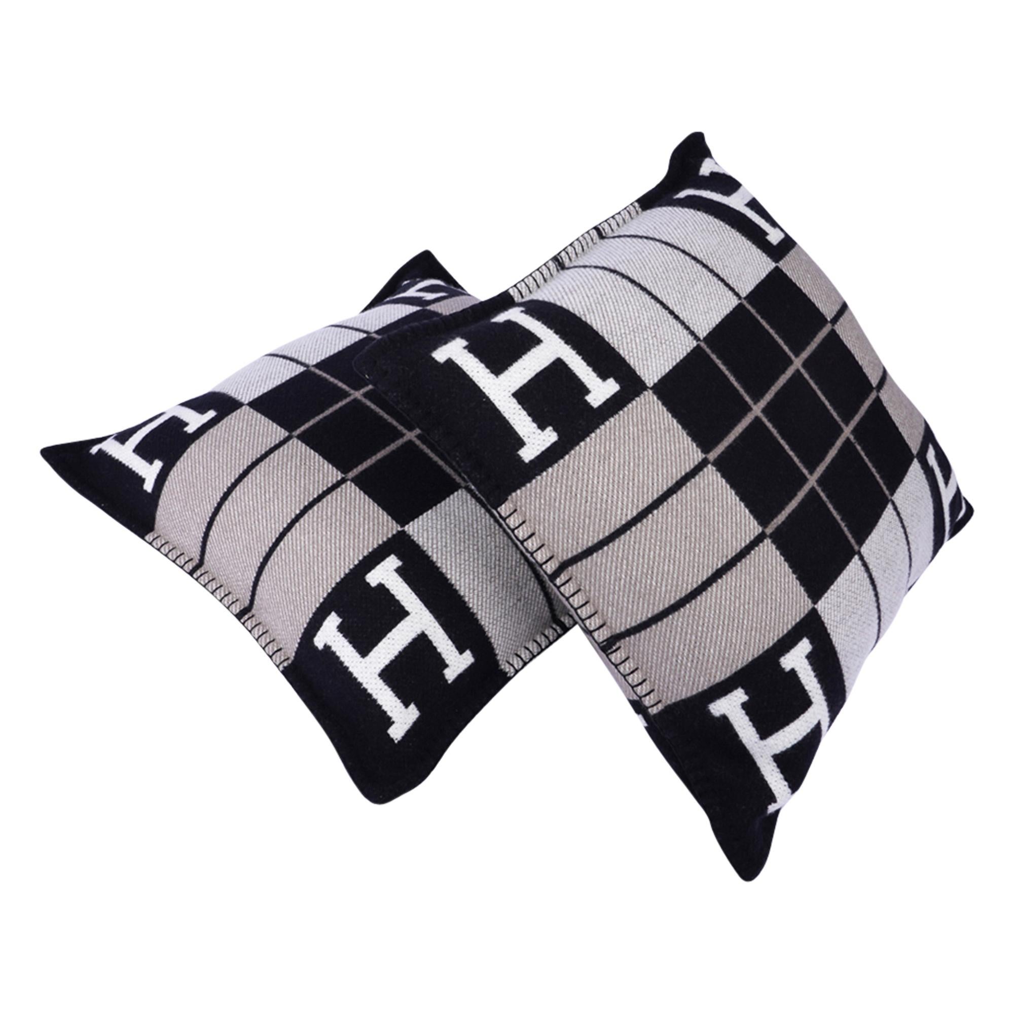 black hermes pillow