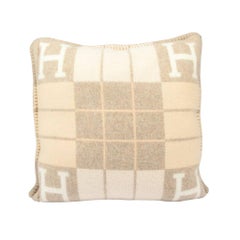 Hermes Cushion Avalon III PM Signature H Coco and Camomille Throw Pillow