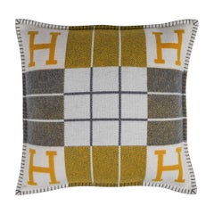 Hermes Cushion Avalon III Soleil / Gris Small Model Throw Pillow Set of Two