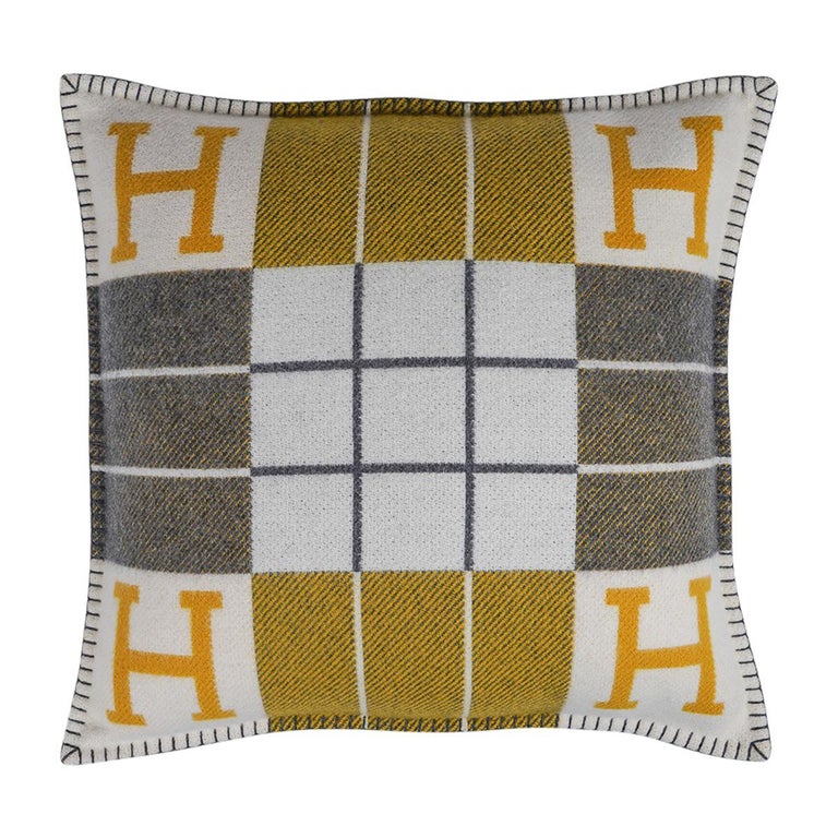 Hermes Cushion Avalon III Soleil / Gris Small Model Throw Pillow Set of