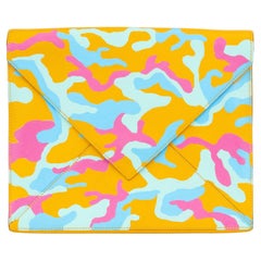 Hermès Custom Painted Yellow Clutch