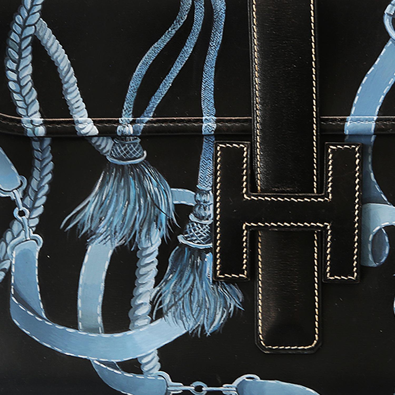 Femenino o masculino Hermès Personalizado Jige Elan PM Negro en venta