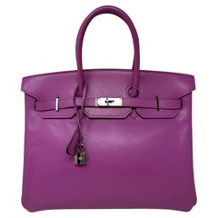 Hermes Cyclamen Birkin 35 Bag