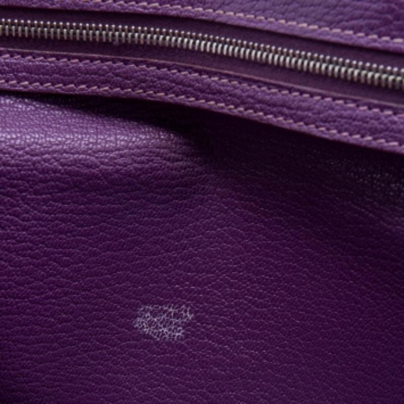 Women's Hermès Cyclamen Chevre Mysore Leather Palladium Finish Bearn Wallet For Sale