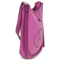 HERMES Cyclamen purple Epsom leather EVELYNE 16 TPM Crossbody Bag
