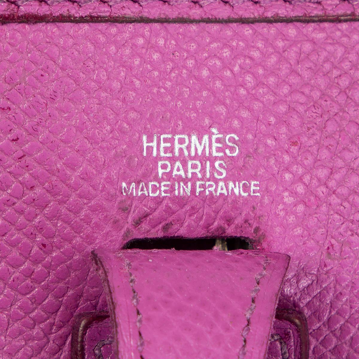 Purple HERMES Cyclamen purple Epsom leather EVELYNE 16 TPM Crossbody Bag