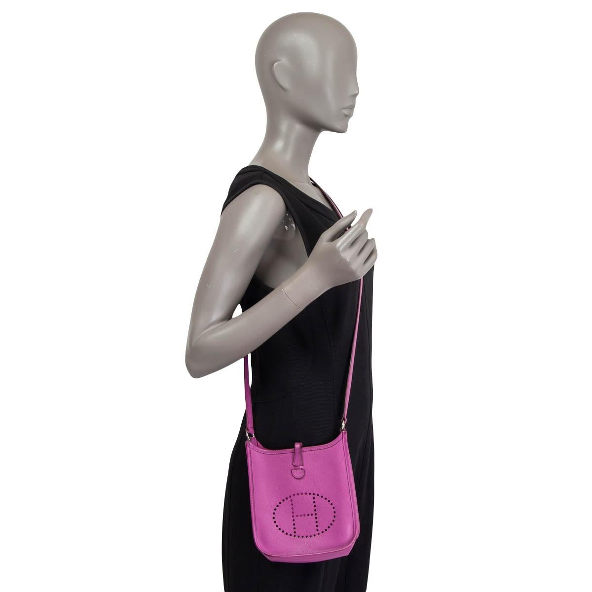 HERMES Cyclamen purple Epsom leather EVELYNE 16 TPM Crossbody Bag 1