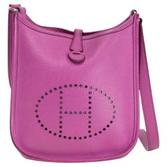 HERMES Cyclamen purple Epsom leather EVELYNE 16 TPM Crossbody Bag