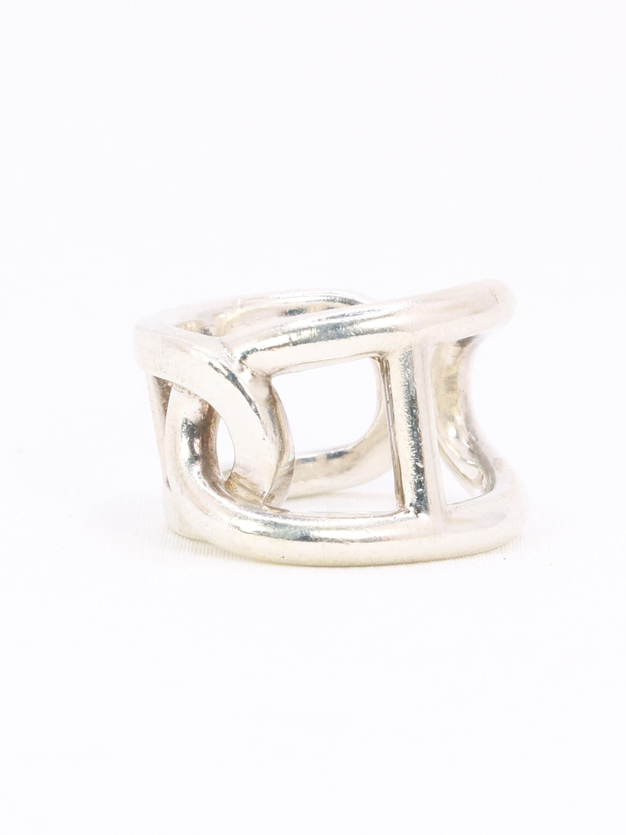 Moderne Bague en argent Hermès Cythère en vente