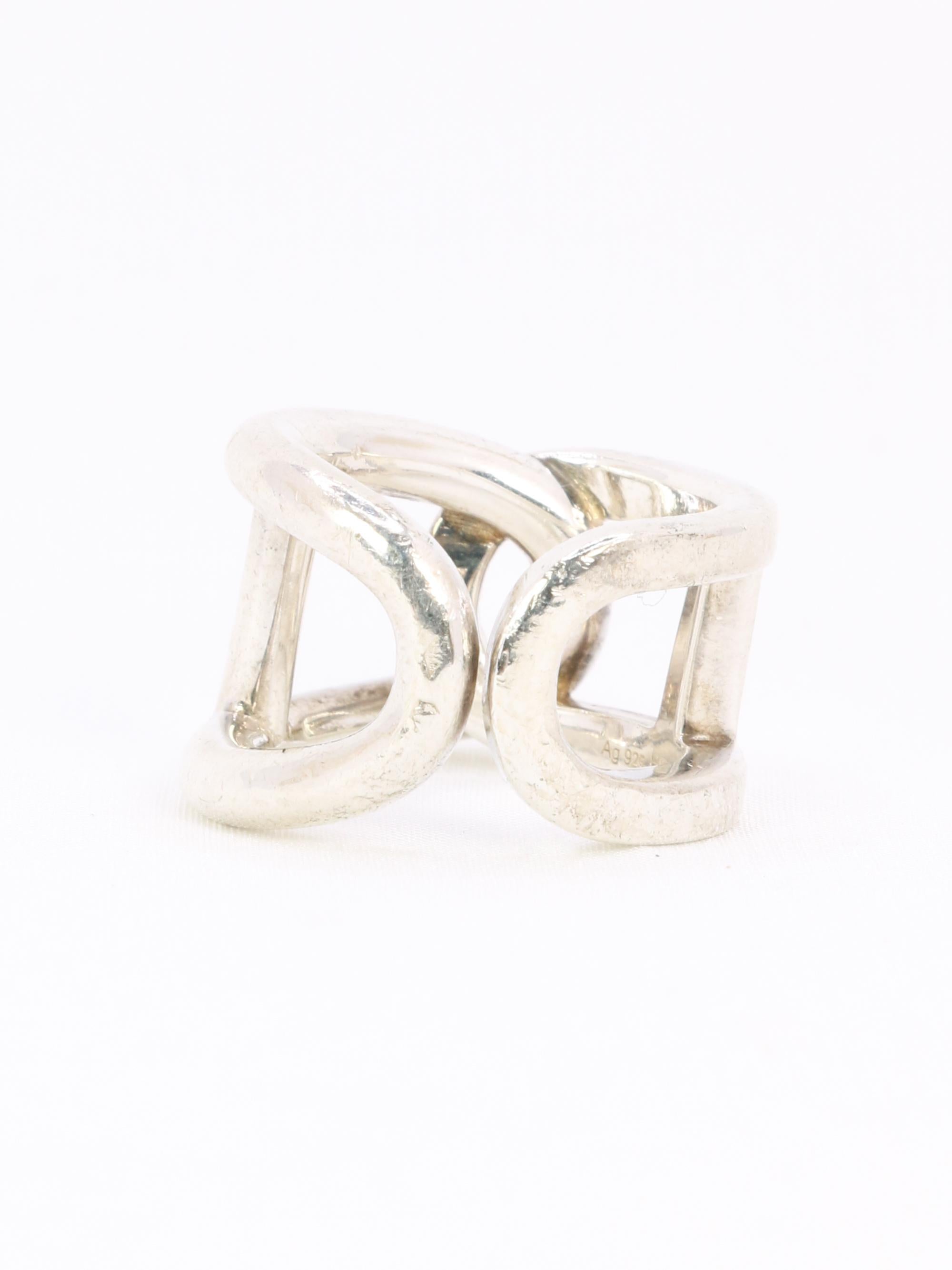 Bague en argent Hermès Cythère Unisexe en vente