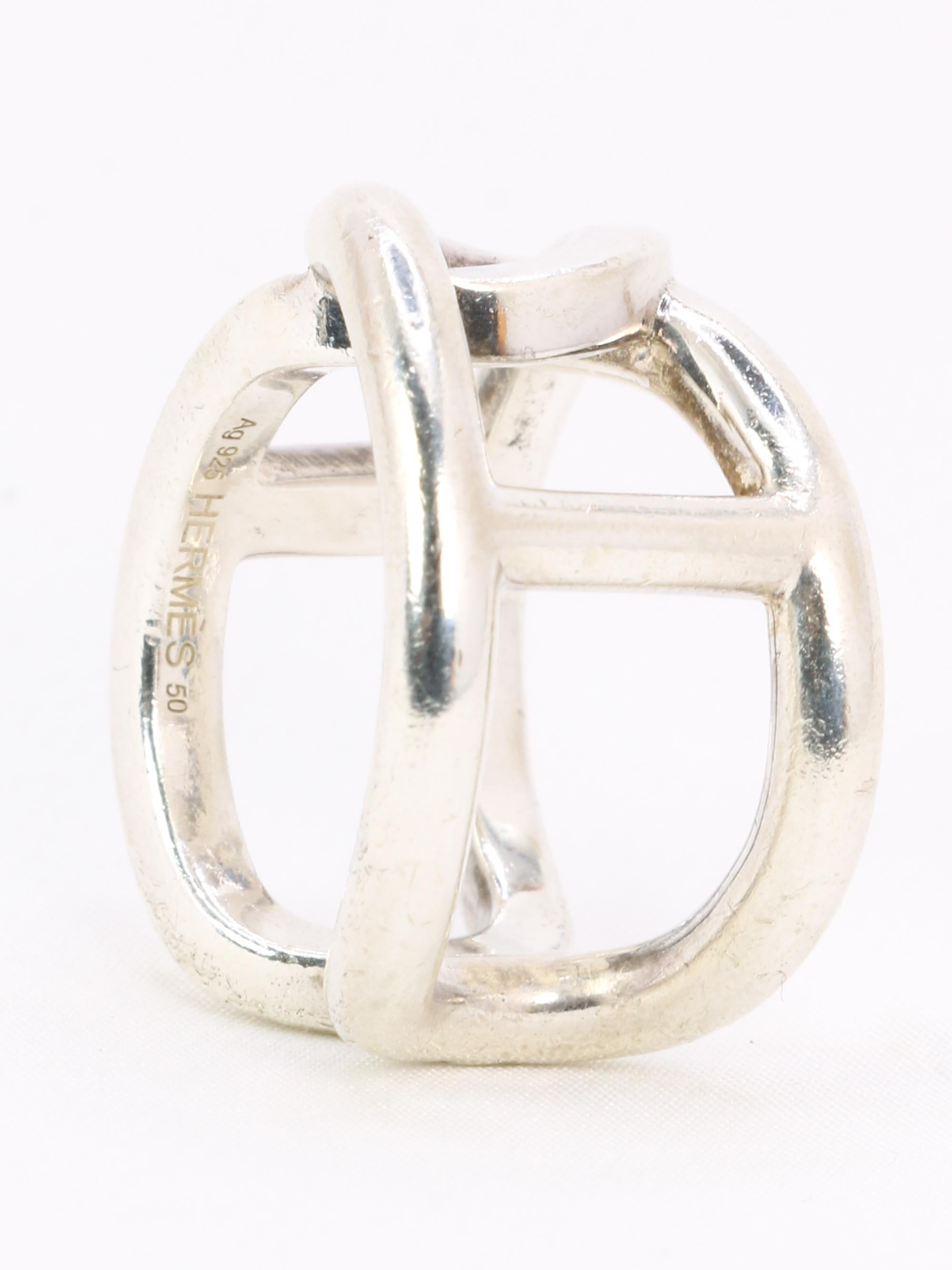Bague en argent Hermès Cythère en vente 3