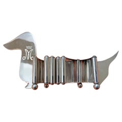 Hermès Teckel Photos Frame Teckell Shaped By Ercuis Silver France Rare