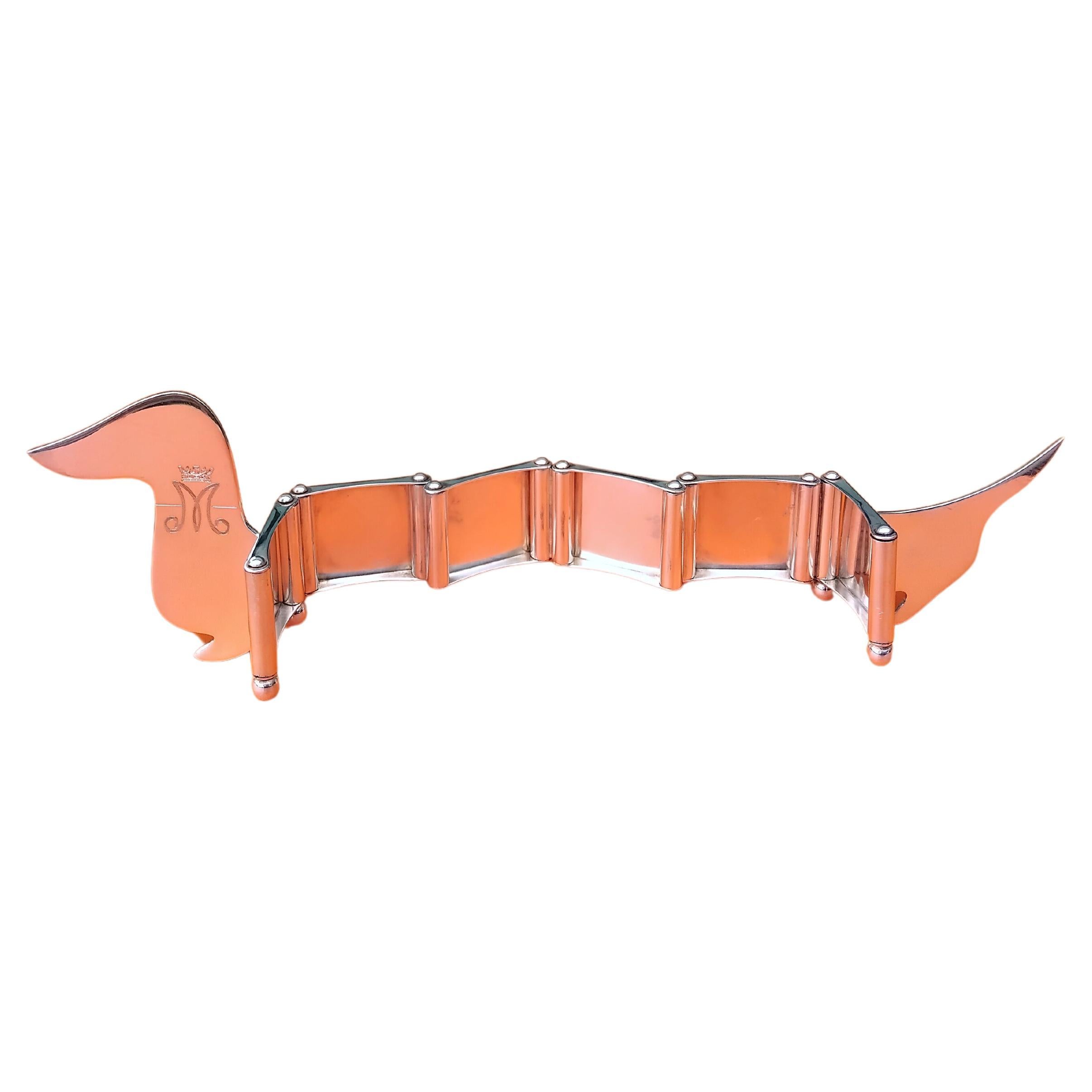  Hermès Teckel Photos Frame Teckell Shaped By Ercuis Silver France Rare Unisexe 
