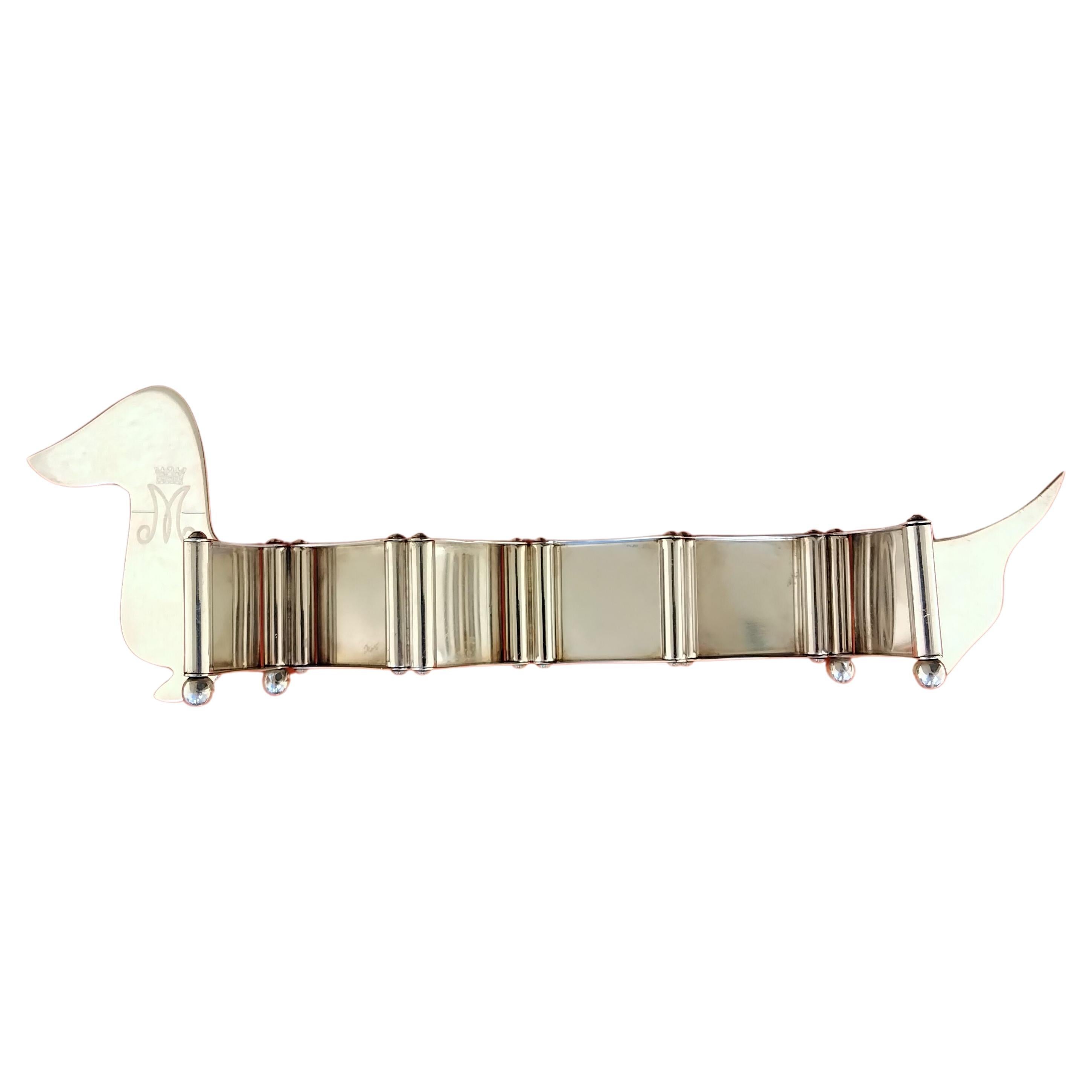 Hermès Teckel Photos Frame Teckell Shaped By Ercuis Silver France Rare 2