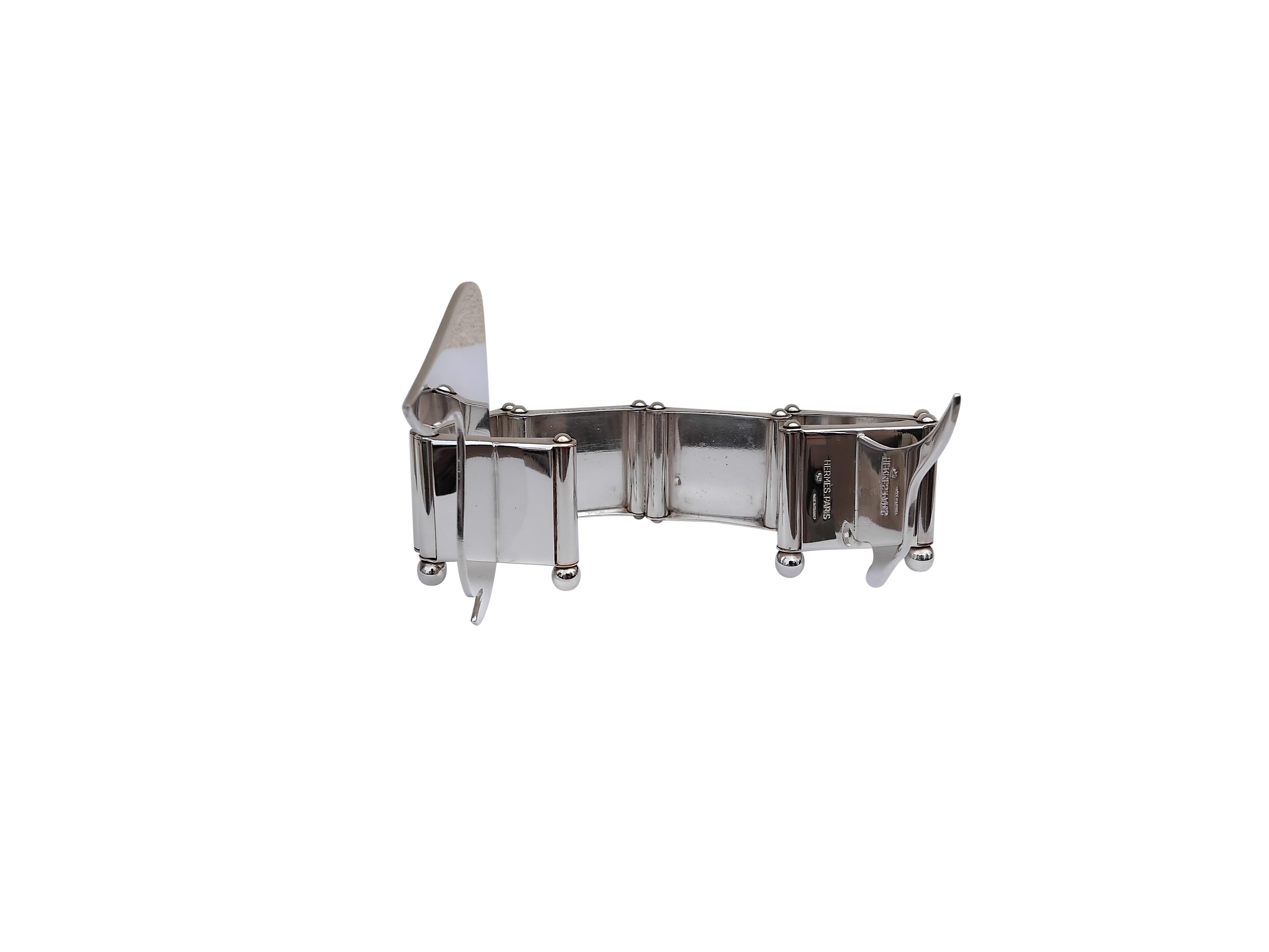 Hermès Dachshund Shaped Photos Frame Ercuis Silver For Sale 7