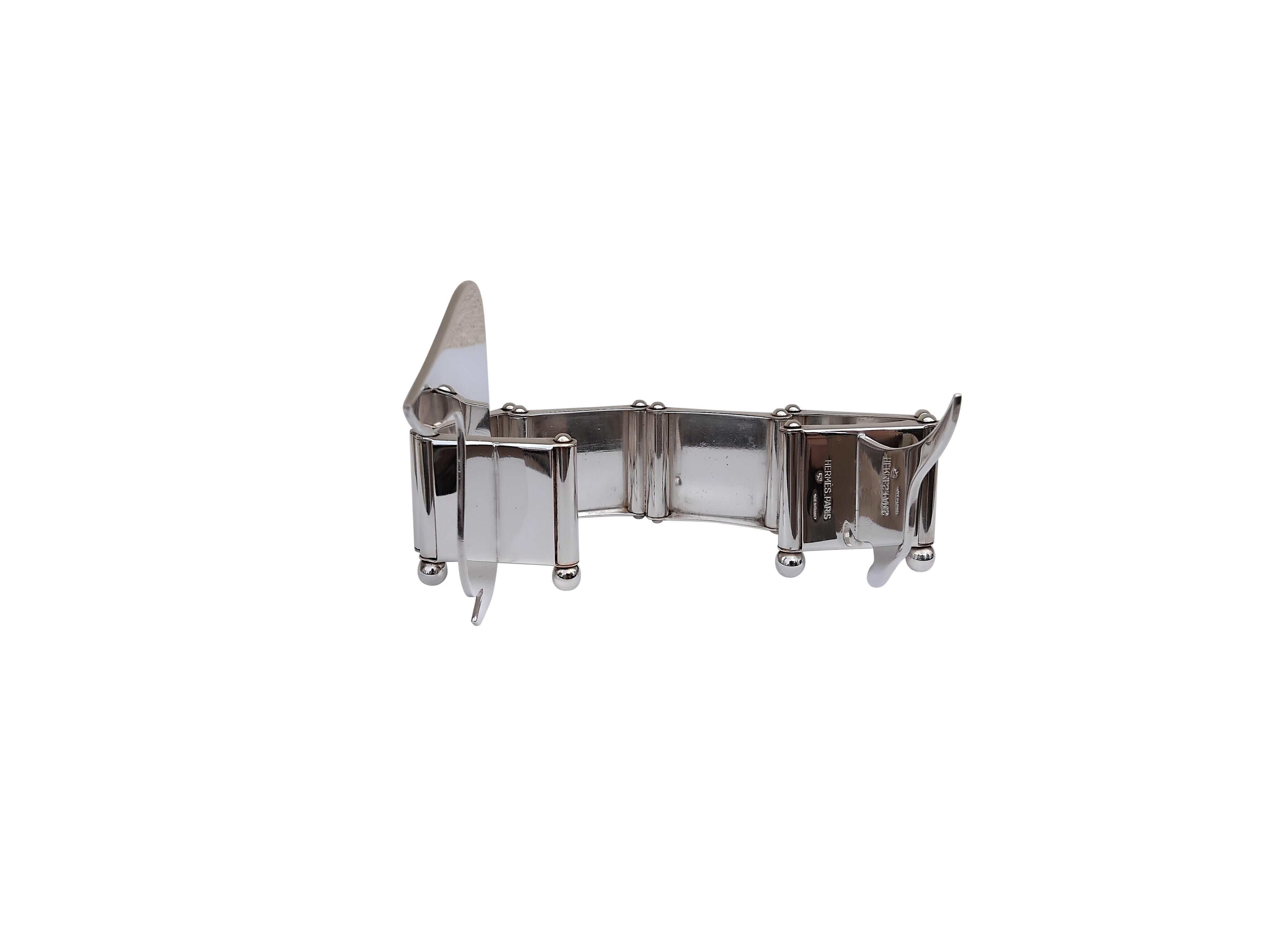 Hermès Dachshund Shaped Photos Frame Ercuis Silver For Sale 1