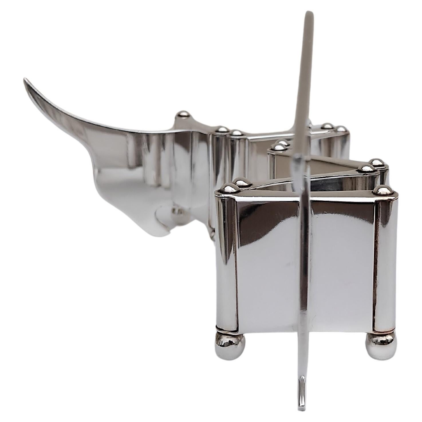 Hermès Dachshund Shaped Photos Frame Ercuis Silver For Sale 5