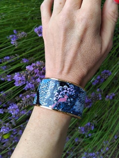 Hermès Enamel Bracelet Dans Un Jardin Anglais Shirley S. 70