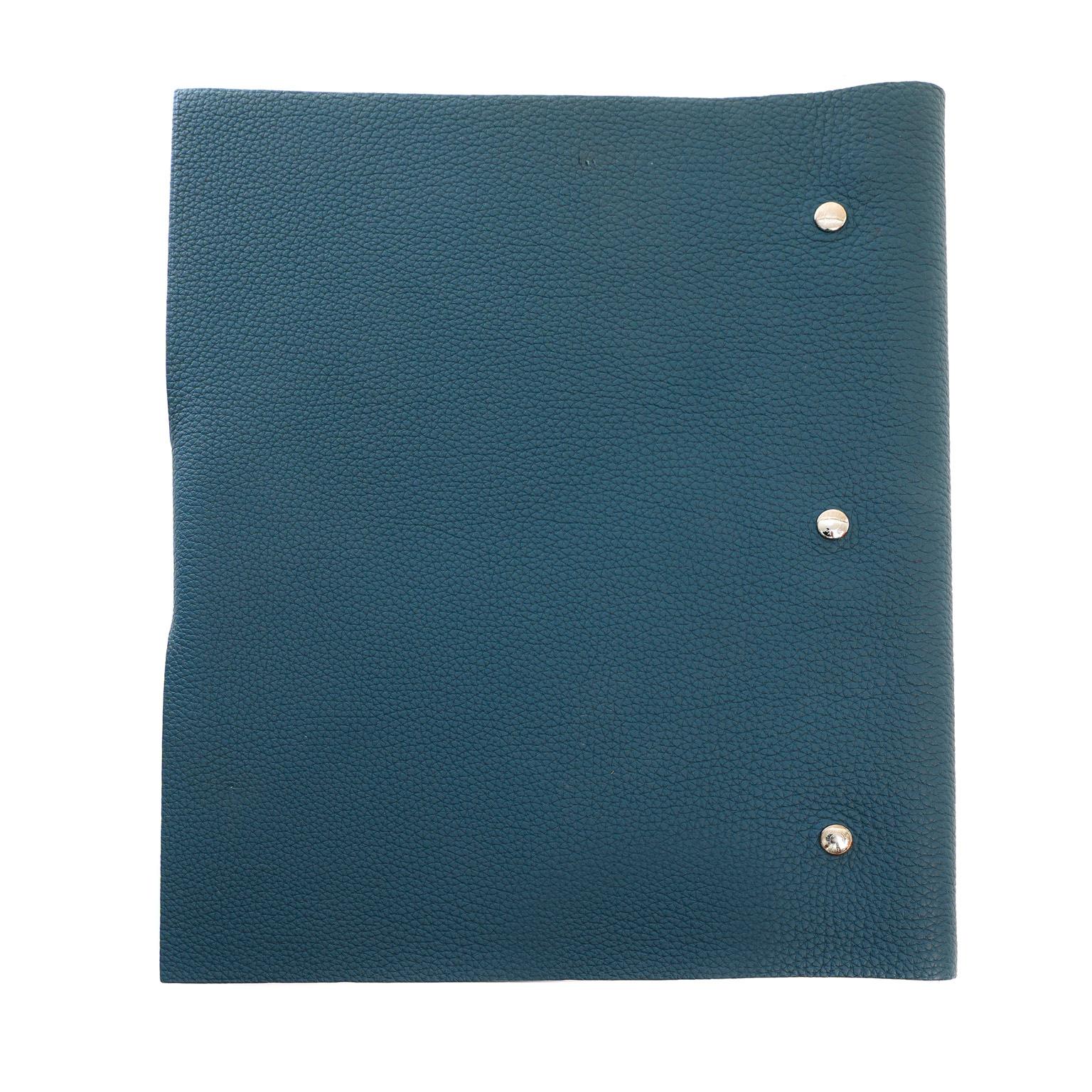 Hermès Dark Blue Togo Notepad Cover 3