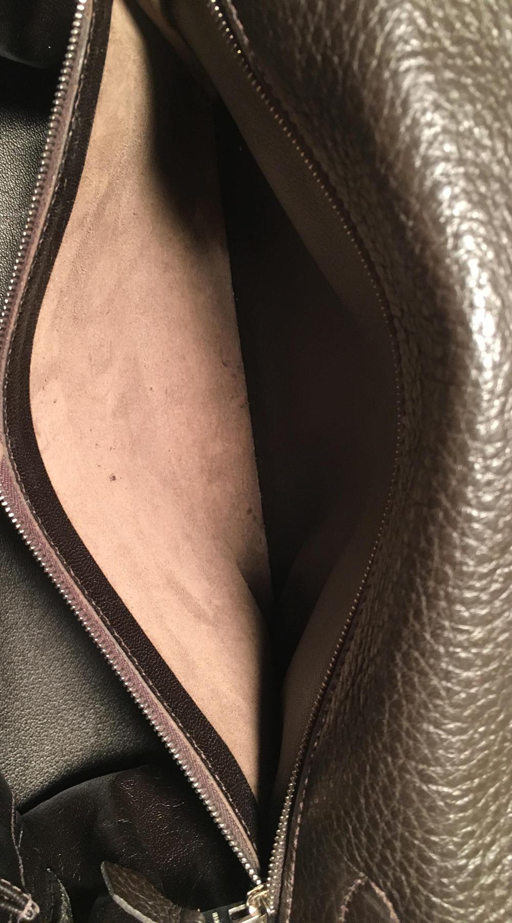 Hermes Dark Brown Clemence Leather 32cm Kelly Bag PDH 4