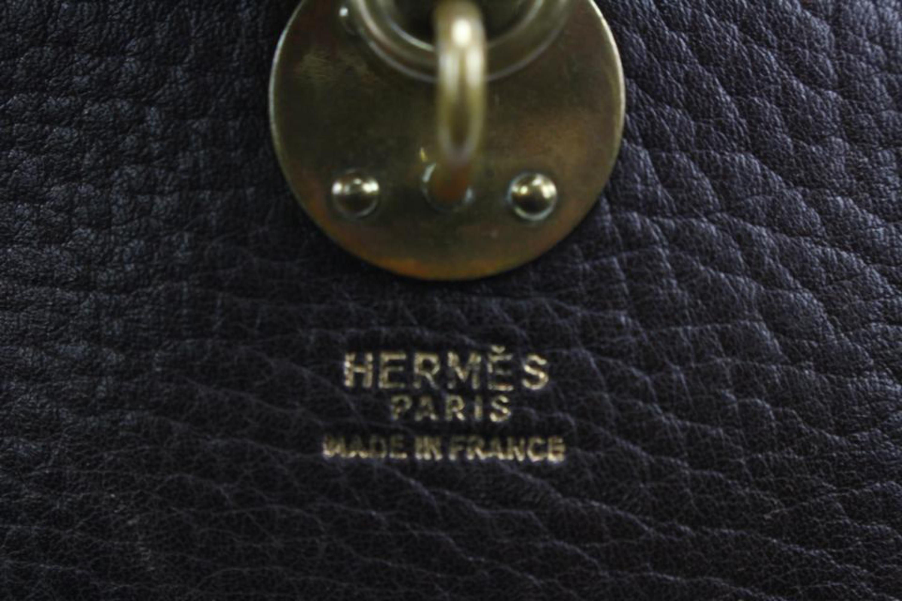 Hermès Dunkelbraun Sac 24 Heures Convertible Boston Wochenendtasche Earldi 33h311s im Angebot 6