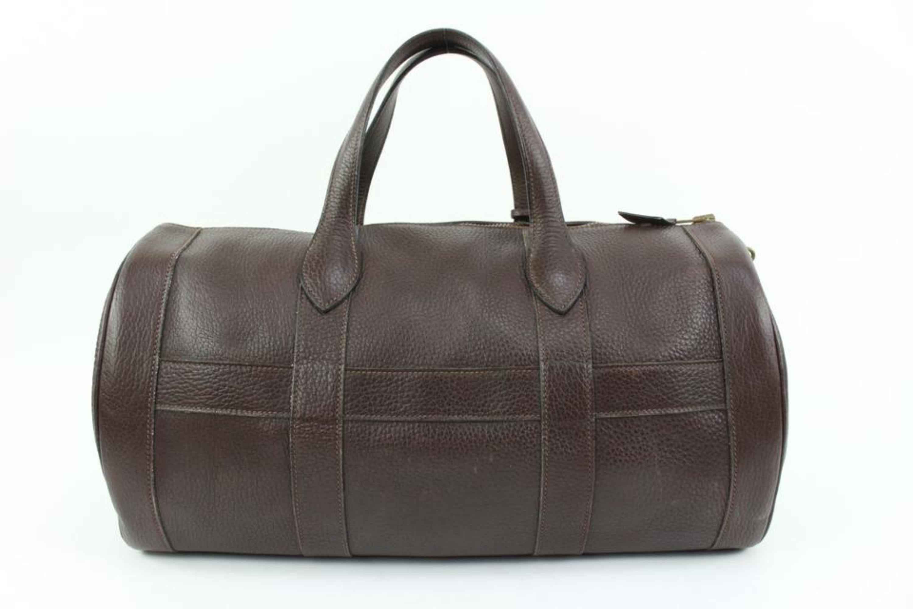 Women's Hermès Dark Brown Sac 24 Heures Convertible Boston Weekend Bag Earldi 33h311s For Sale