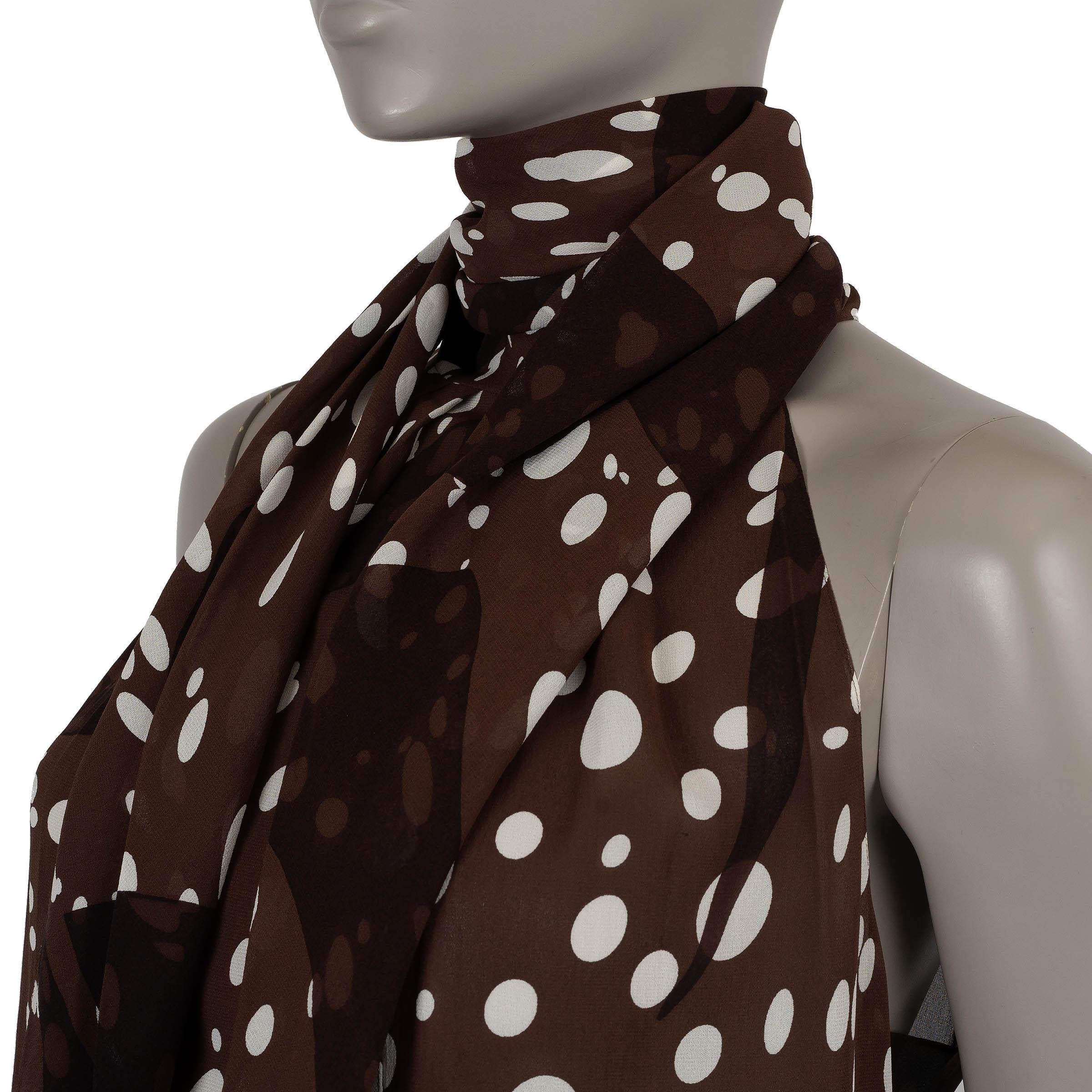 HERMES dark brown silk 2005 DOTTED PUSSY BOW HALTER Blouse Shirt 42 L For Sale 4