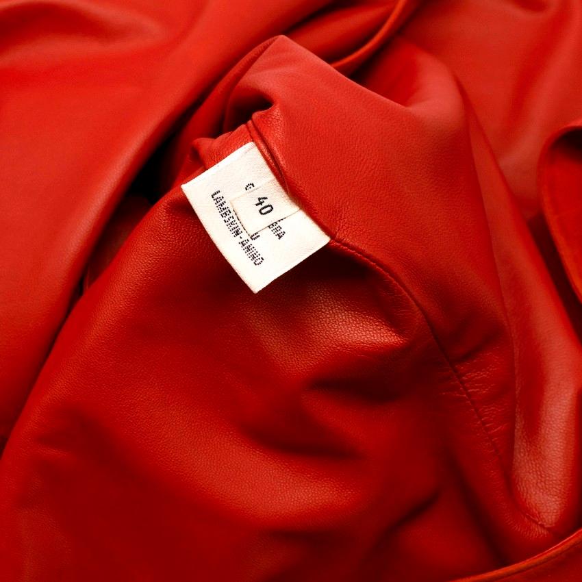 Hermes Dark Coral Vintage Suede Button Up Shirt Jacket For Sale 3