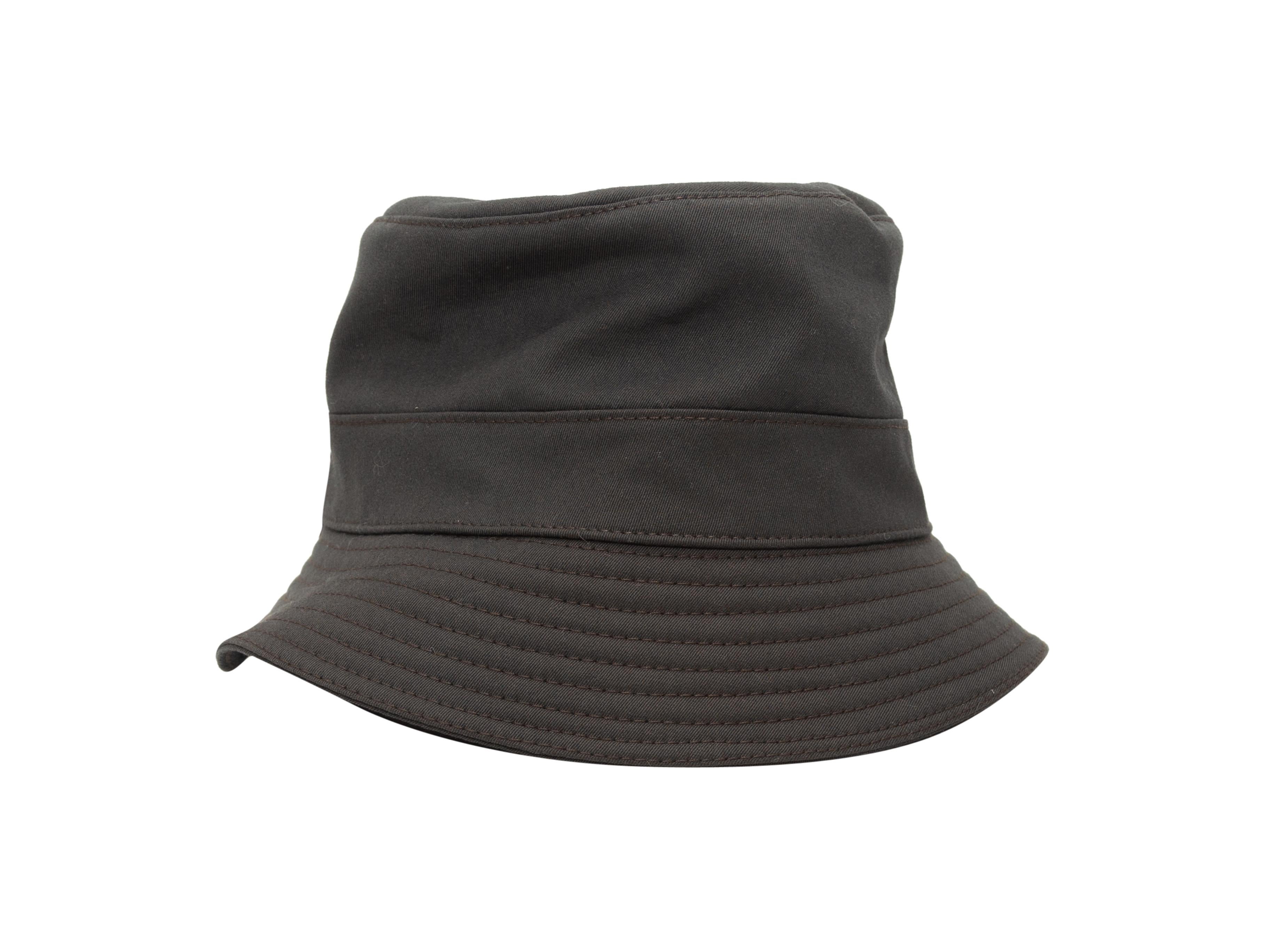 Black Hermes Dark Grey Bucket Hat