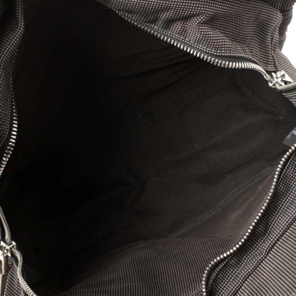 Hermes Dark Grey Canvas Herline PM Travel Backpack 6