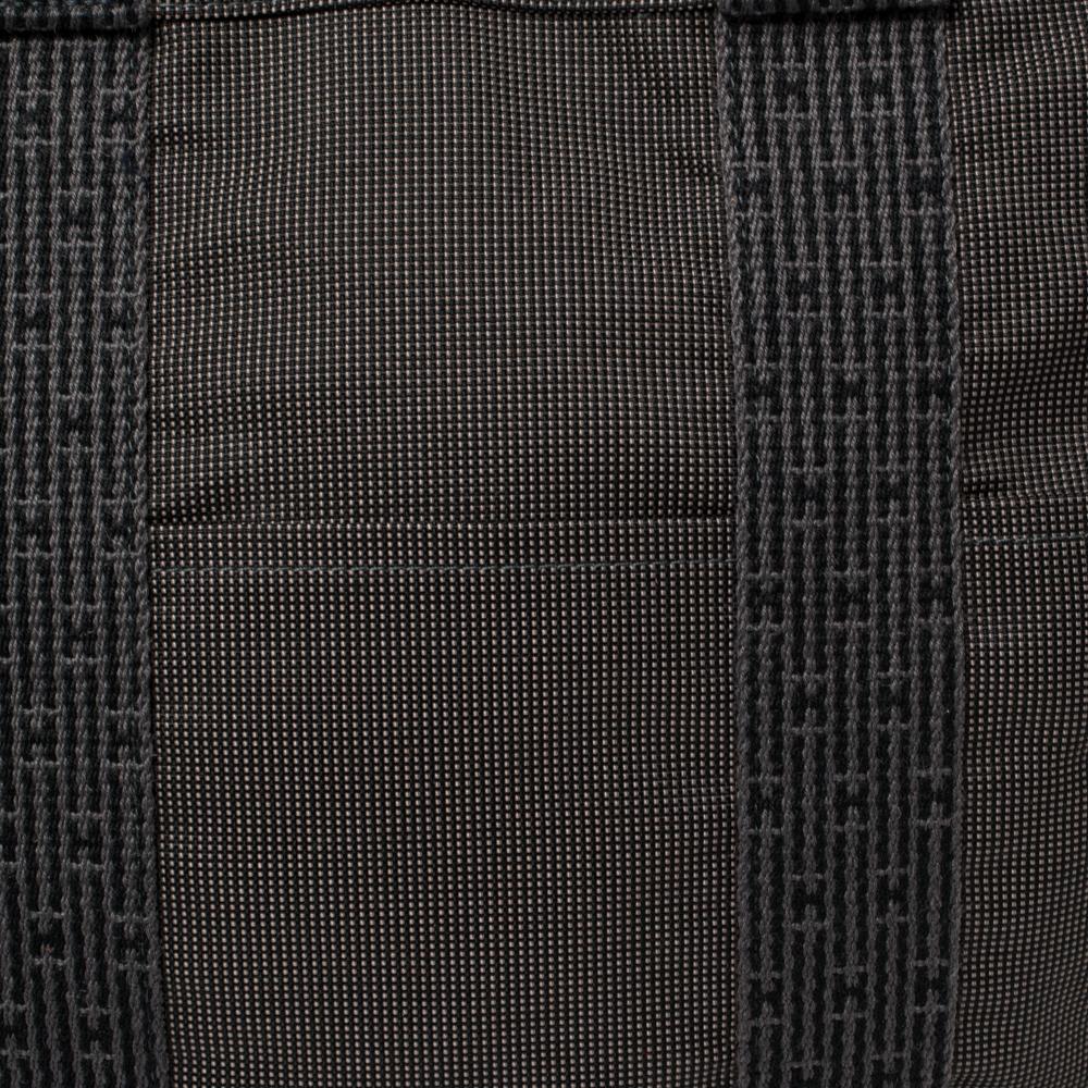 Hermes Dark Grey Canvas Herline PM Travel Backpack 3