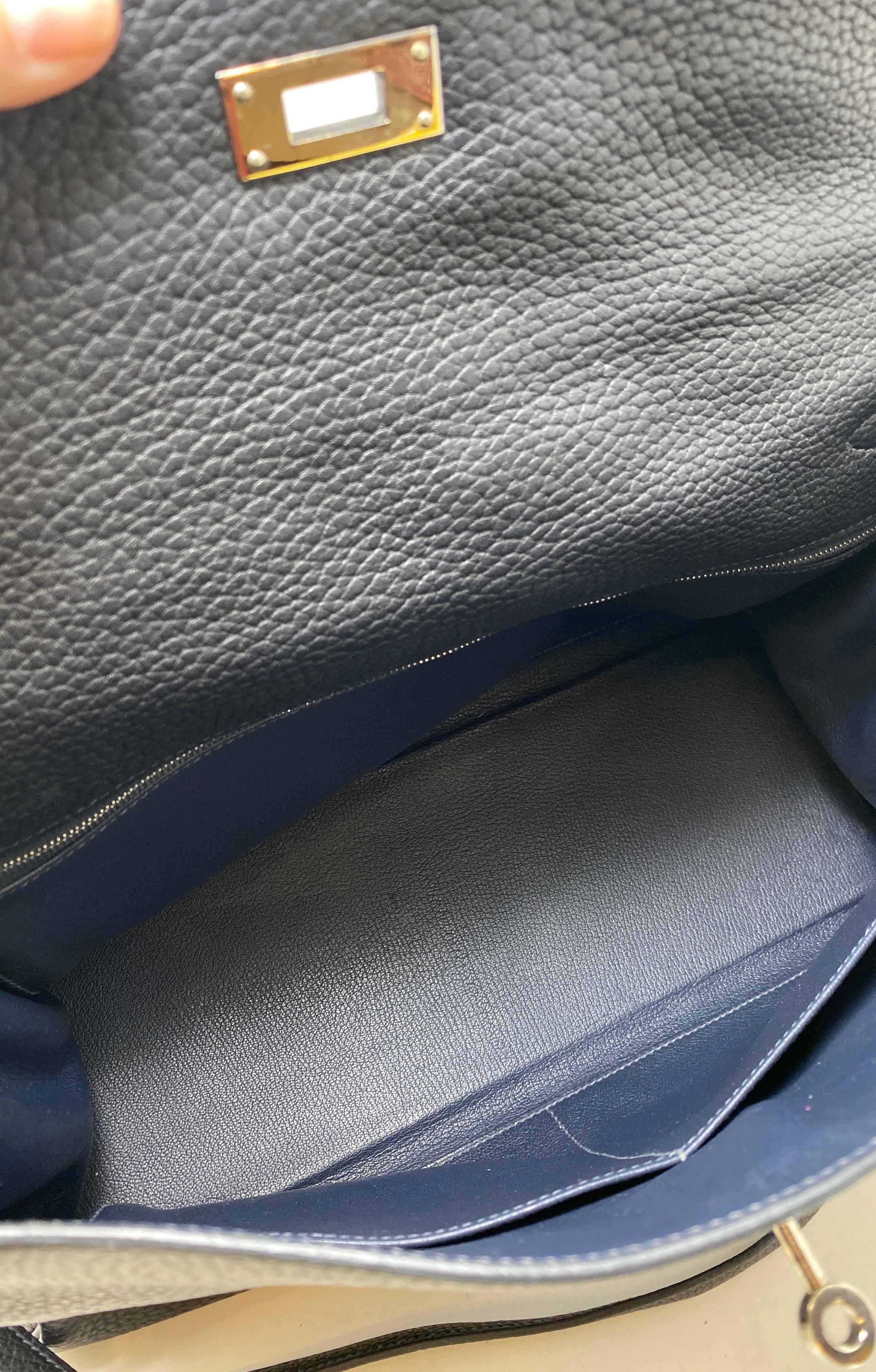 Bolso Hermes Kelly 35 azul marino oscuro 5