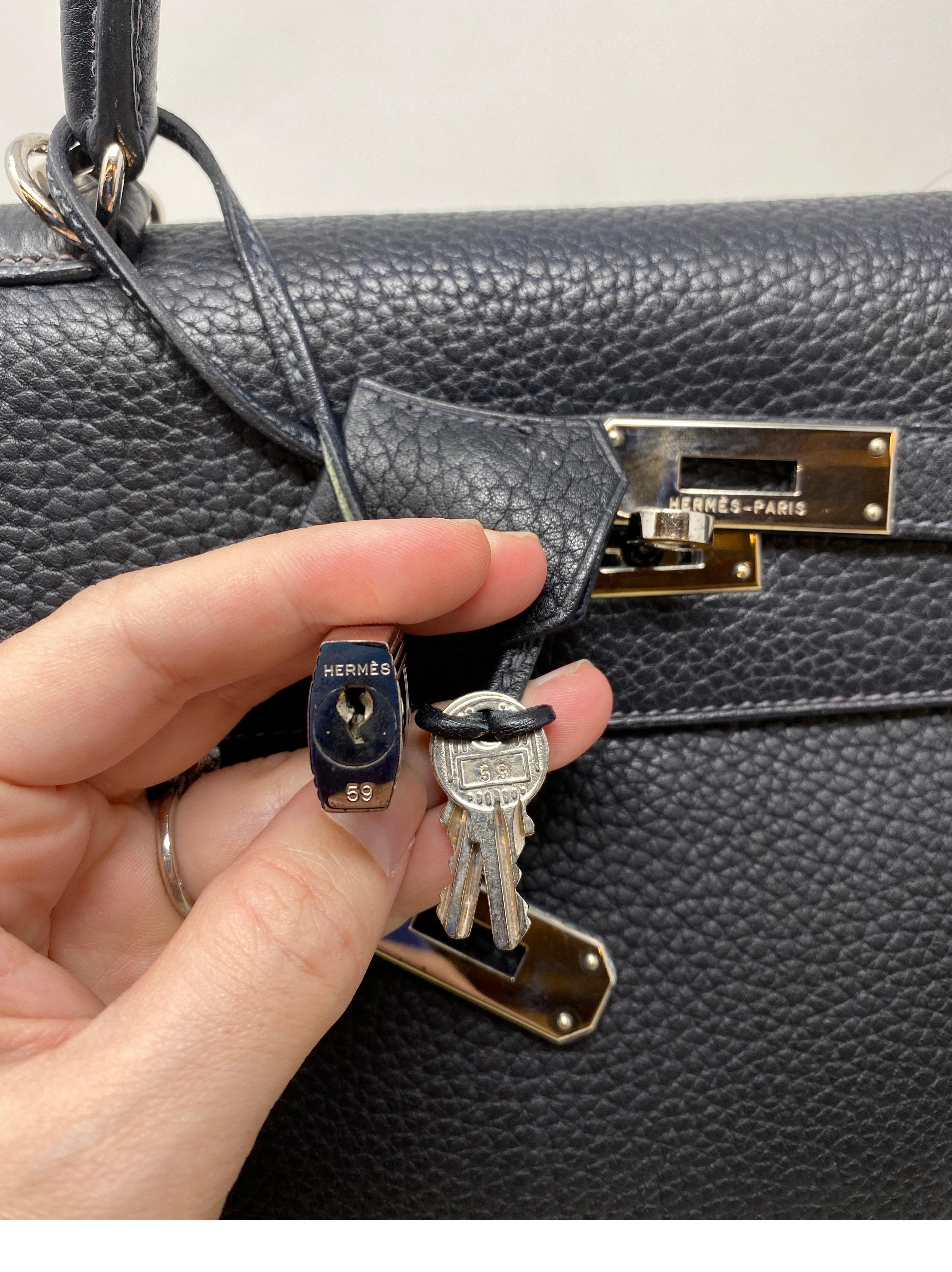 Bolso Hermes Kelly 35 azul marino oscuro 1