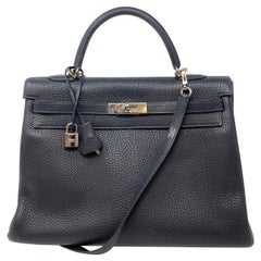 Hermes Dark Navy Kelly 35 Bag
